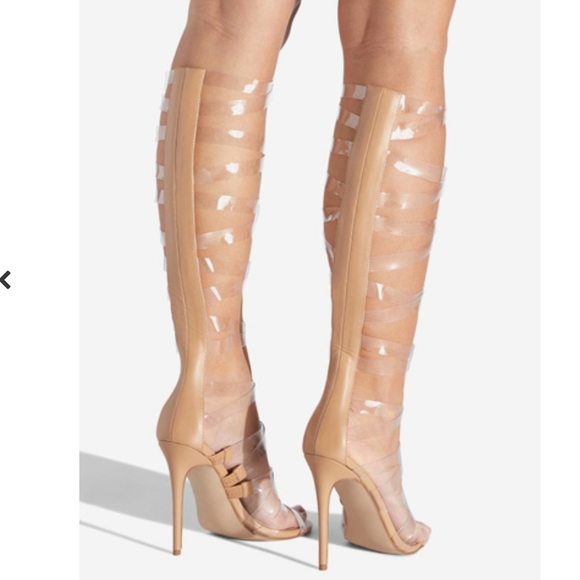 NEW)IN/BOX KIERSTIN Clear Gladiator Sandal - Picture 2 of 6